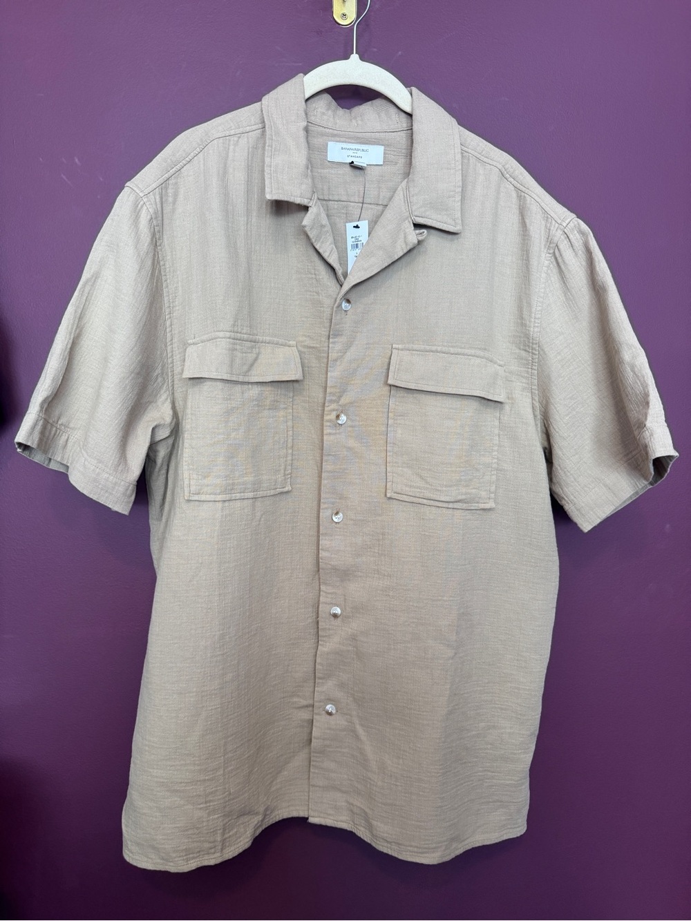 Banana Republic Tan Cotton Shirt